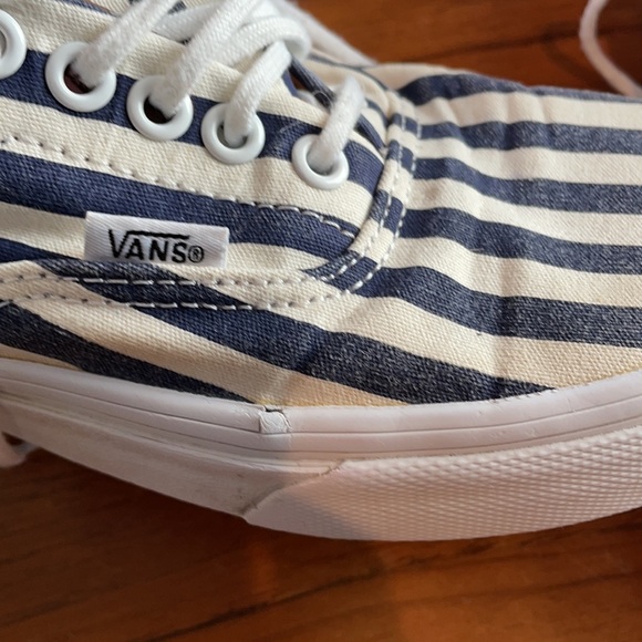 Vintage Striped vans pre loved! Womens 8 1/2 Men 7. Compliments Canvas / leather - Picture 6 of 8
